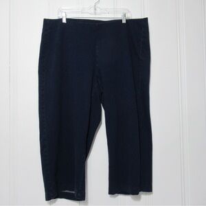 J. Jill Navy Stretch Cropped Comfy Pants